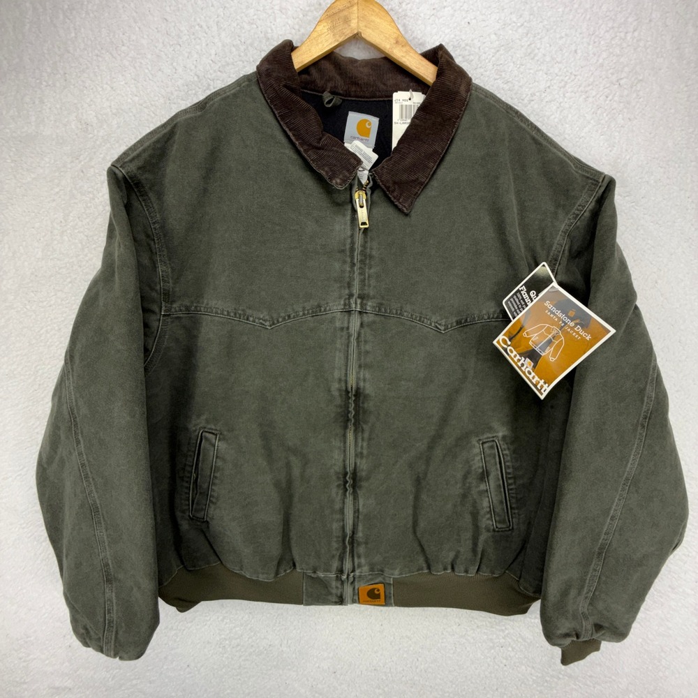 Carhartt Santa Fe Jacket Quilt Lined Mens 5XL J14 MOS Moss Green NWT NOS